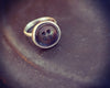 Dark grey button ring